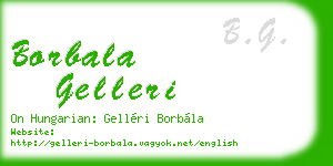 borbala gelleri business card